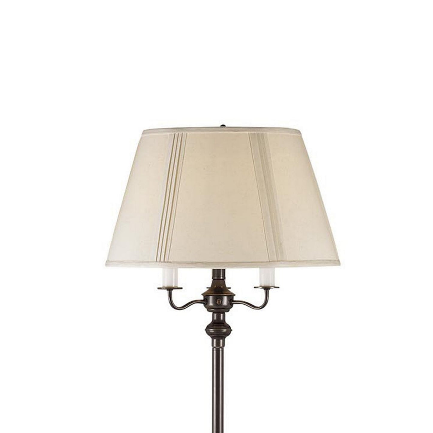 150 Watt 6 Way Metal Floor Lamp With Fabric Tapered Shade, Bronze By Benzara | Floor Lamps |  Modishstore  - 5