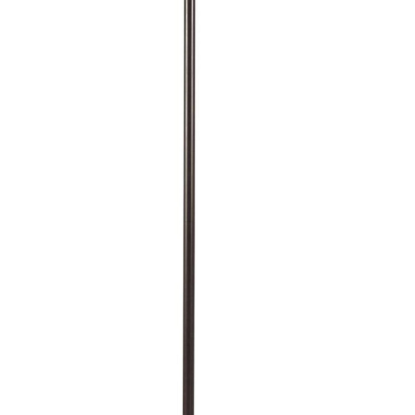 150 Watt 6 Way Metal Floor Lamp With Fabric Tapered Shade, Bronze By Benzara | Floor Lamps |  Modishstore  - 4