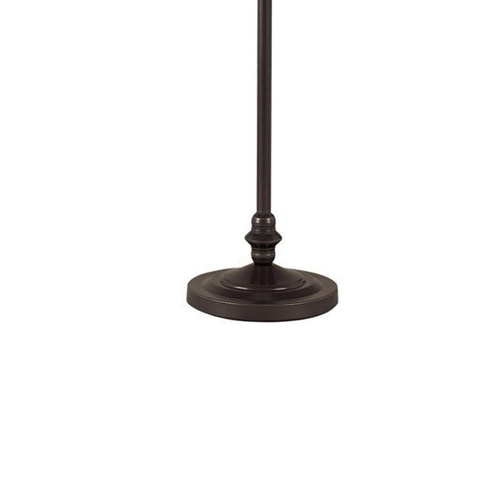 150 Watt 6 Way Metal Floor Lamp With Fabric Tapered Shade, Bronze By Benzara | Floor Lamps |  Modishstore  - 3