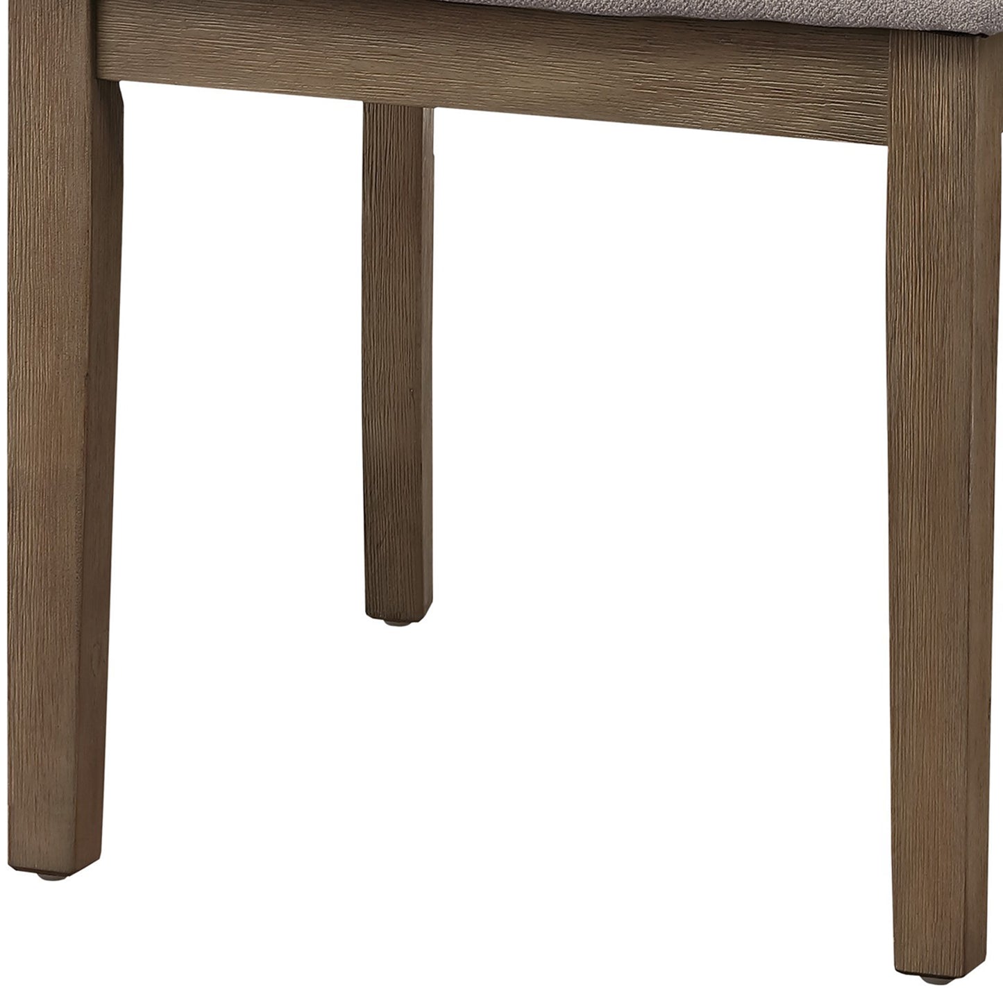 Vertical Slatted Curved Side Chair With Fabric Seat,Set Of 2,Brown And Gray By Benzara | Accent Chairs | Modishstore - 2