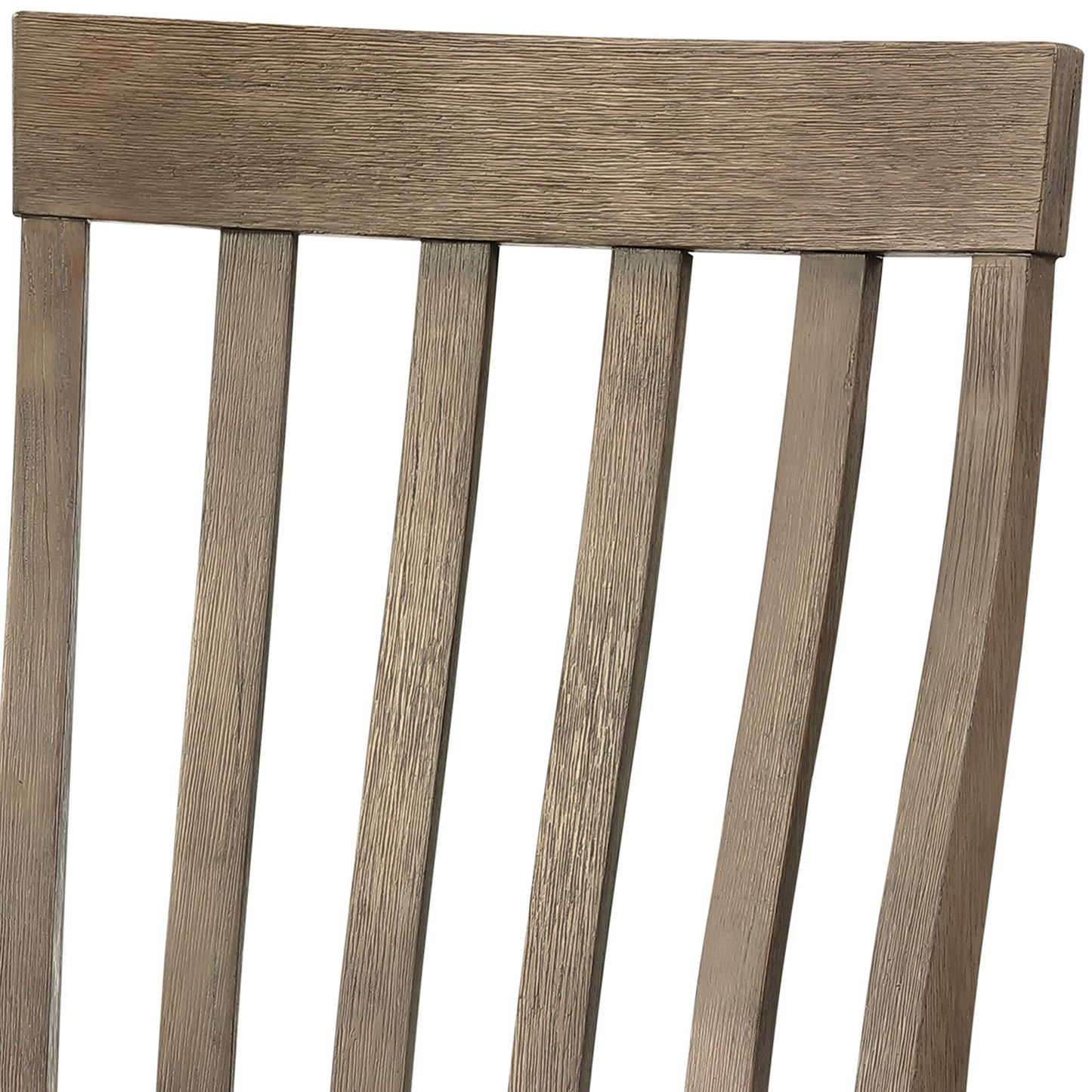 Vertical Slatted Curved Side Chair With Fabric Seat,Set Of 2,Brown And Gray By Benzara | Accent Chairs | Modishstore - 3