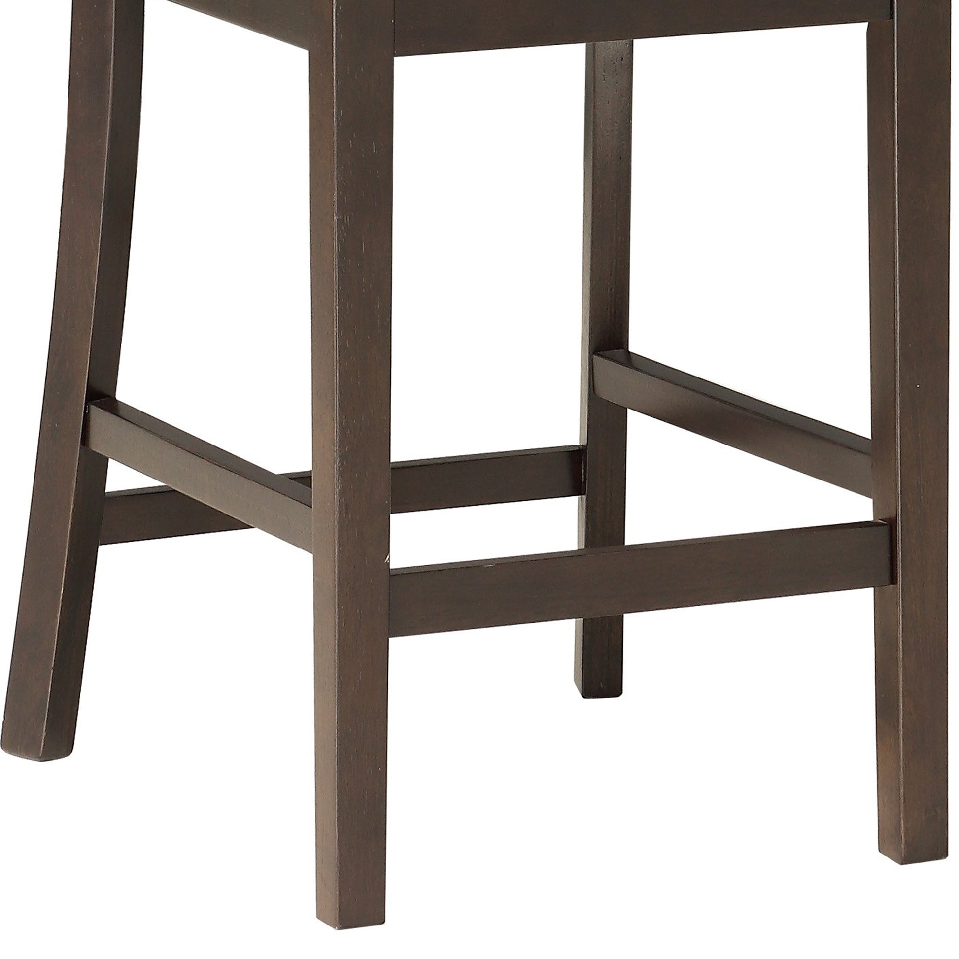 Fabric Wooden Counter Height Chair With Double X Back Design, Brown By Benzara | Dining Chairs | Modishstore - 2