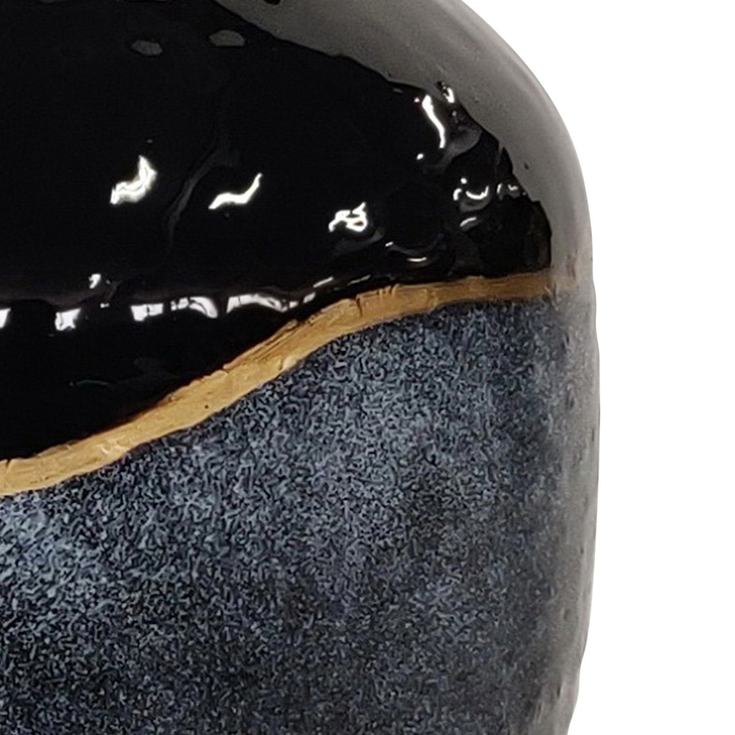 17 Inches Metal Frame Vase With Elegant Embellishment Black And Gray By Benzara | Vases | Modishstore - 3