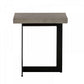 Square Top Concrete End Table With Metal Base, Black And Gray By Benzara | End Tables |  Modishstore  - 5