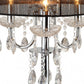 Metal Chandelier Table Lamp With Crystal Accent, Set Of 2,Black And Chrome By Benzara | Table Lamps |  Modishstore  - 4