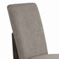Fabric Upholstered Side Chair With Tapered Legs, Set Of 2, Gray And Brown By Benzara | Accent Chairs | Modishstore - 5