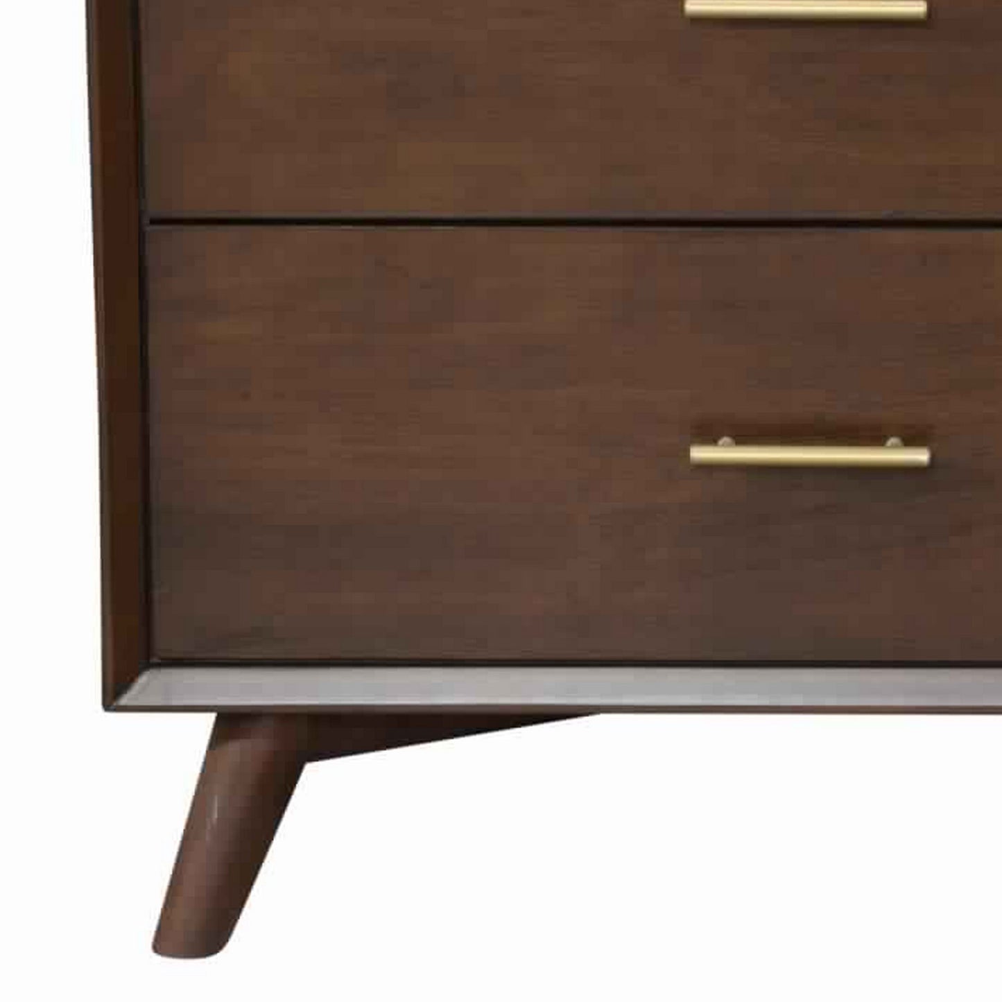 3 Drawer Mid Century Modern Wooden Chest With Splayed Legs, Small, Brown By Benzara | Cabinets | Modishstore - 3