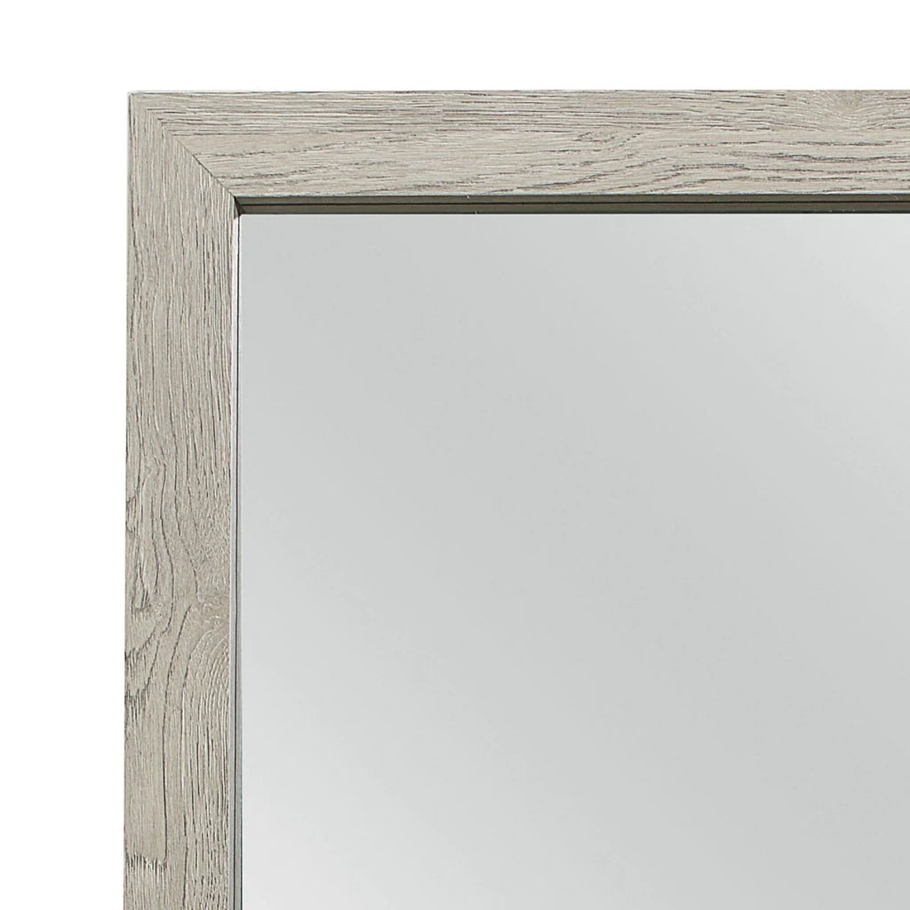 Transitional Style Square Mirror With Wooden Frame, Brown By Benzara | Mirrors |  Modishstore  - 2