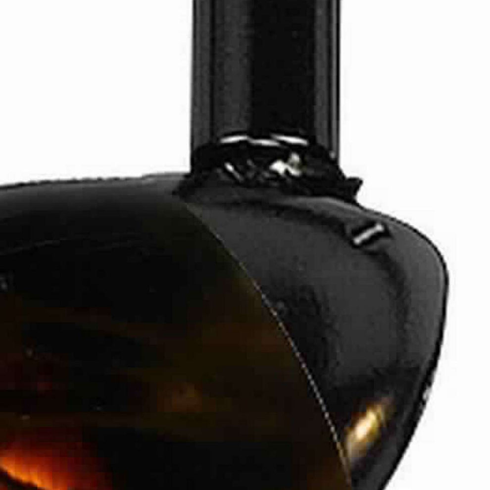 50 Watt Track Fixture With Handblown Glass Shade, Black And Brown By Benzara | Track Lights |  Modishstore  - 3
