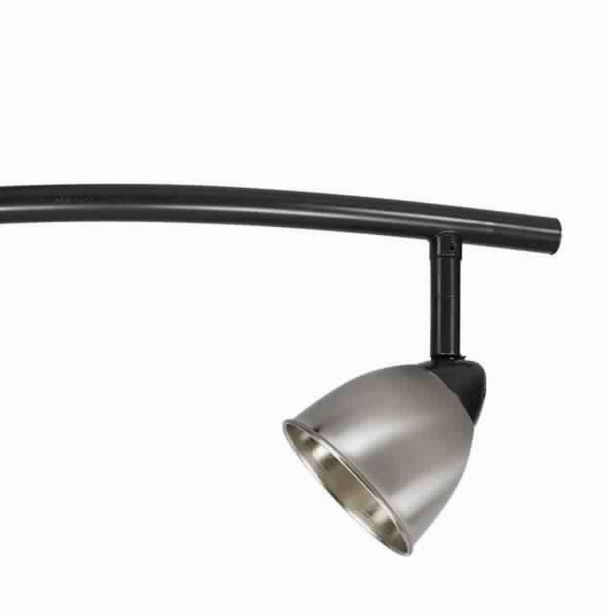 3 Light 120V Metal Track Light Fixture, Black And Silver By Benzara | Ceiling Lamps |  Modishstore  - 4