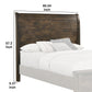 Queen Size Wooden Sleigh Headboard With Paneled Details, Brown By Benzara | Headboards | Modishstore - 5