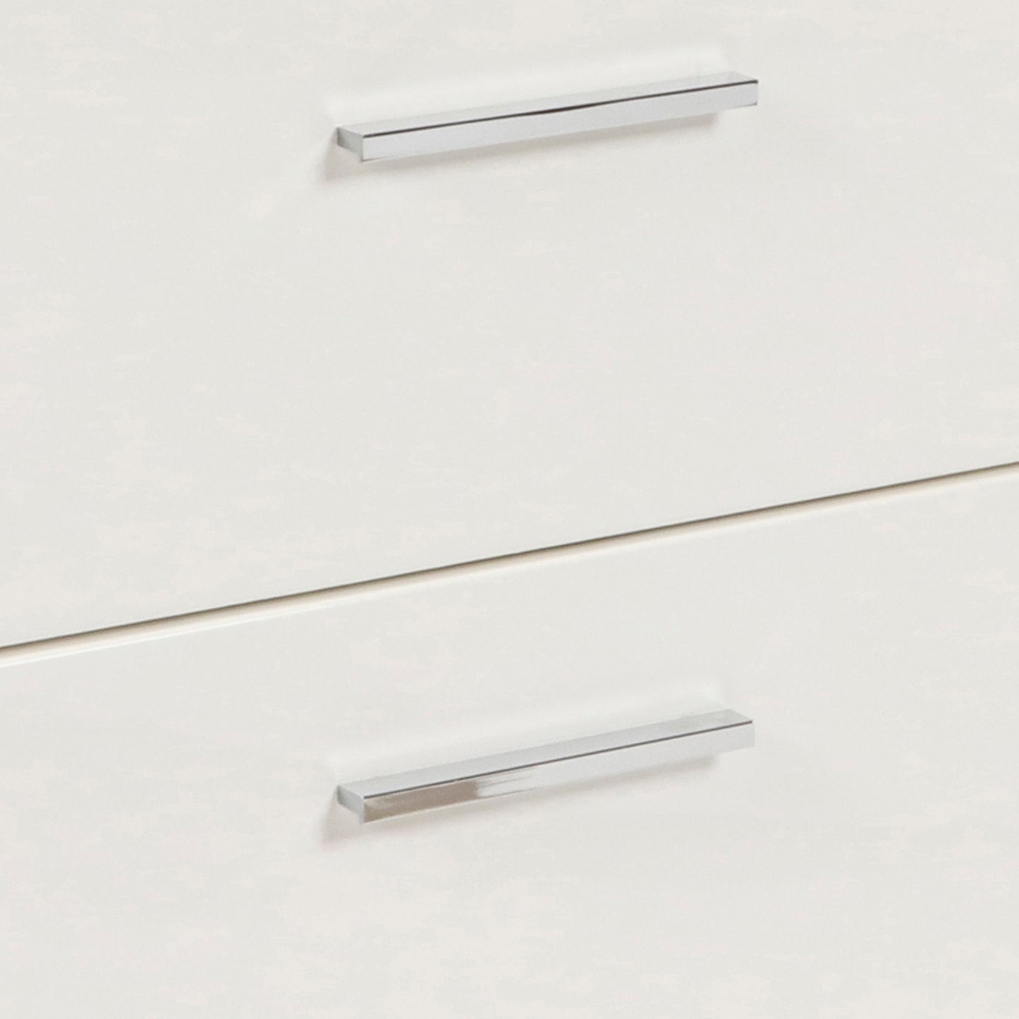 2 Drawer Wooden Nightstand With Metal Base And Bar Handles, White By Benzara | Nightstands | Modishstore - 3