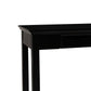 Single Drawer Wooden Desk With Metal Ring Pull And Tapered Legs, Black By Benzara | Desks |  Modishstore  - 4