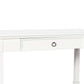 Single Drawer Wooden Desk With Metal Ring Pull And Tapered Legs, White By Benzara | Desks |  Modishstore  - 4