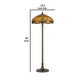 2 Bulb Tiffany Floor Lamp With Dragonfly Design Shade, Multicolor By Benzara | Floor Lamps |  Modishstore  - 2