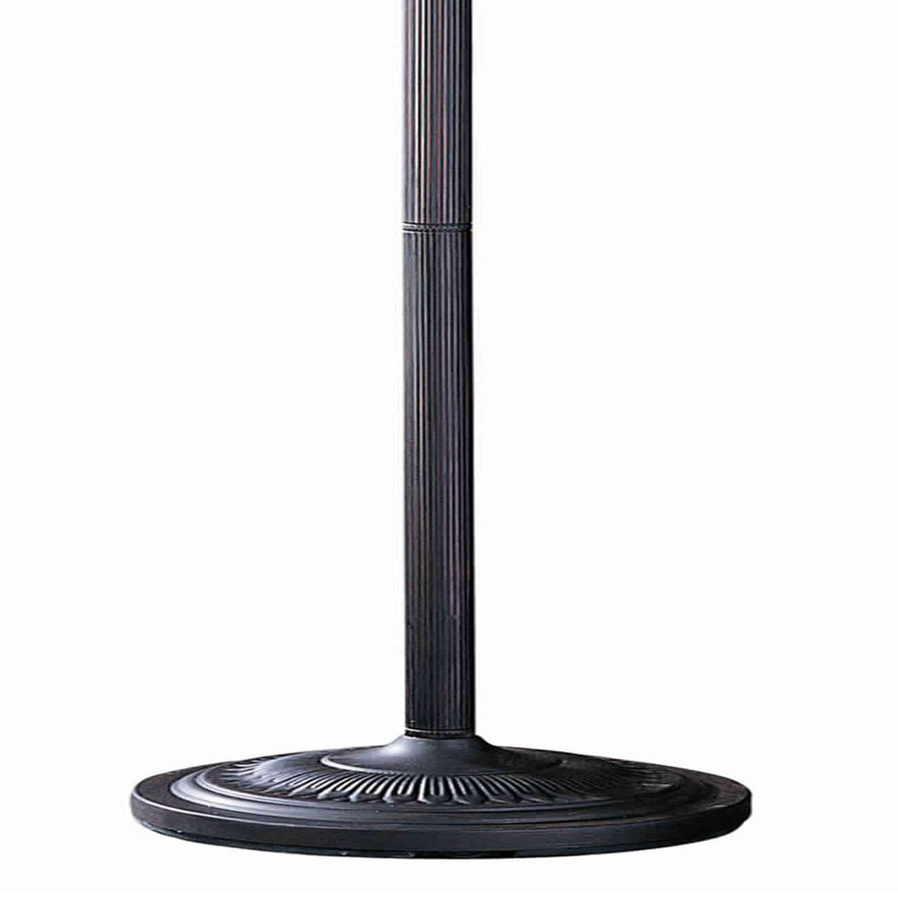 3 Way Metal Body Torchiere Lamp With Conical Mica Shade, Bronze By Benzara | Table Lamps |  Modishstore  - 4