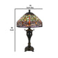 Tiffany Table Lamp With Metal Body And Dragonfly Design Shade, Multicolor By Benzara | Table Lamps |  Modishstore  - 2