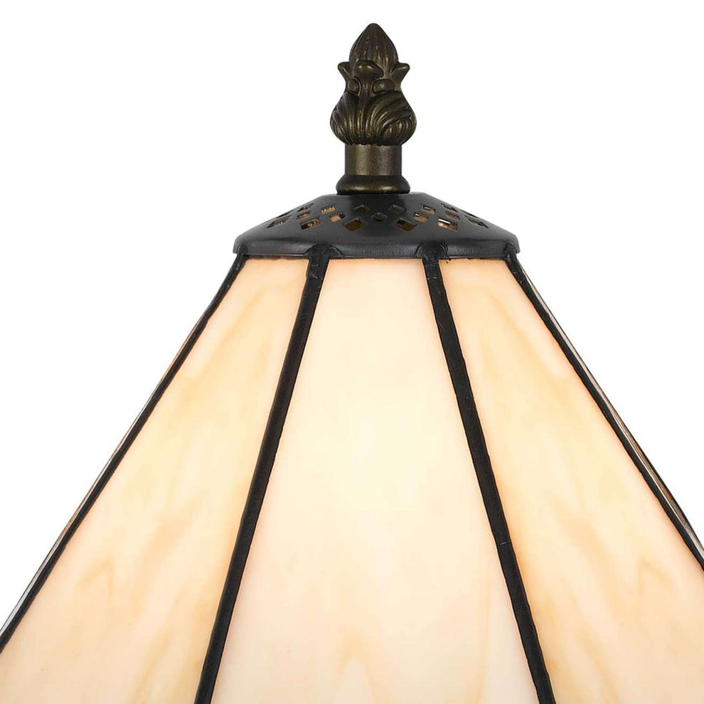 Tree Like Metal Body Tiffany Table Lamp With Conical Shade,Beige And Bronze By Benzara | Table Lamps |  Modishstore  - 3