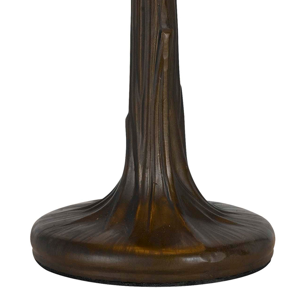 Tree Like Metal Body Tiffany Table Lamp With Conical Shade,Bronze And Beige By Benzara | Desk Lamps | Modishstore - 4