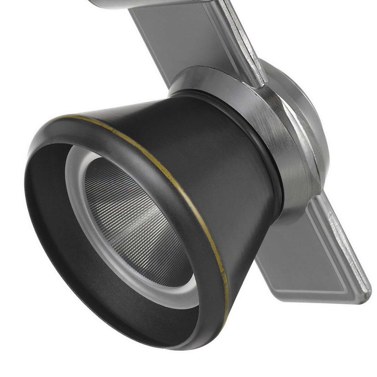 12W Integrated Led Metal Track Fixture With Cone Head, Silver And Black By Benzara | Track Lights |  Modishstore  - 3