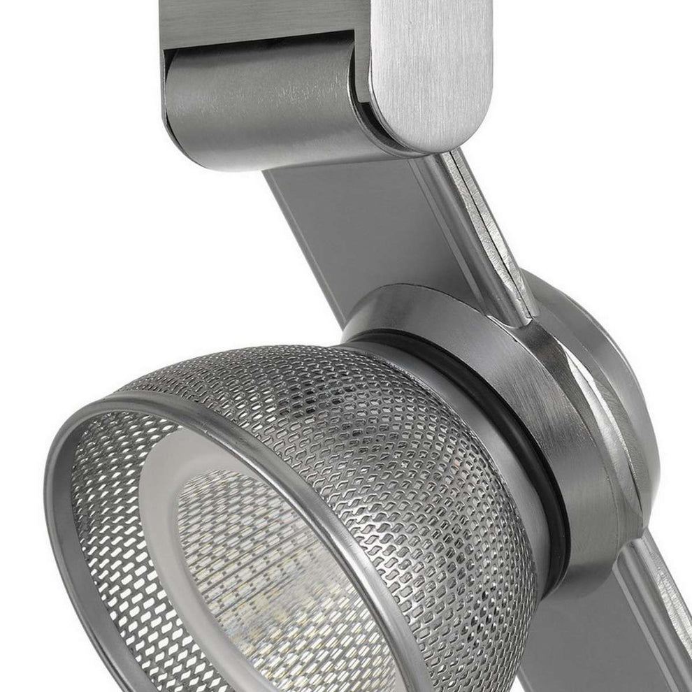 12W Integrated Led Metal Track Fixture With Mesh Head, Silver By Benzara | Track Lights |  Modishstore  - 4
