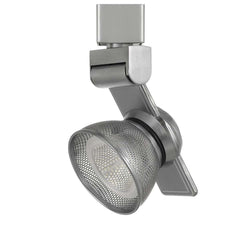 12W Integrated Led Metal Track Fixture With Mesh Head, Silver By Benzara