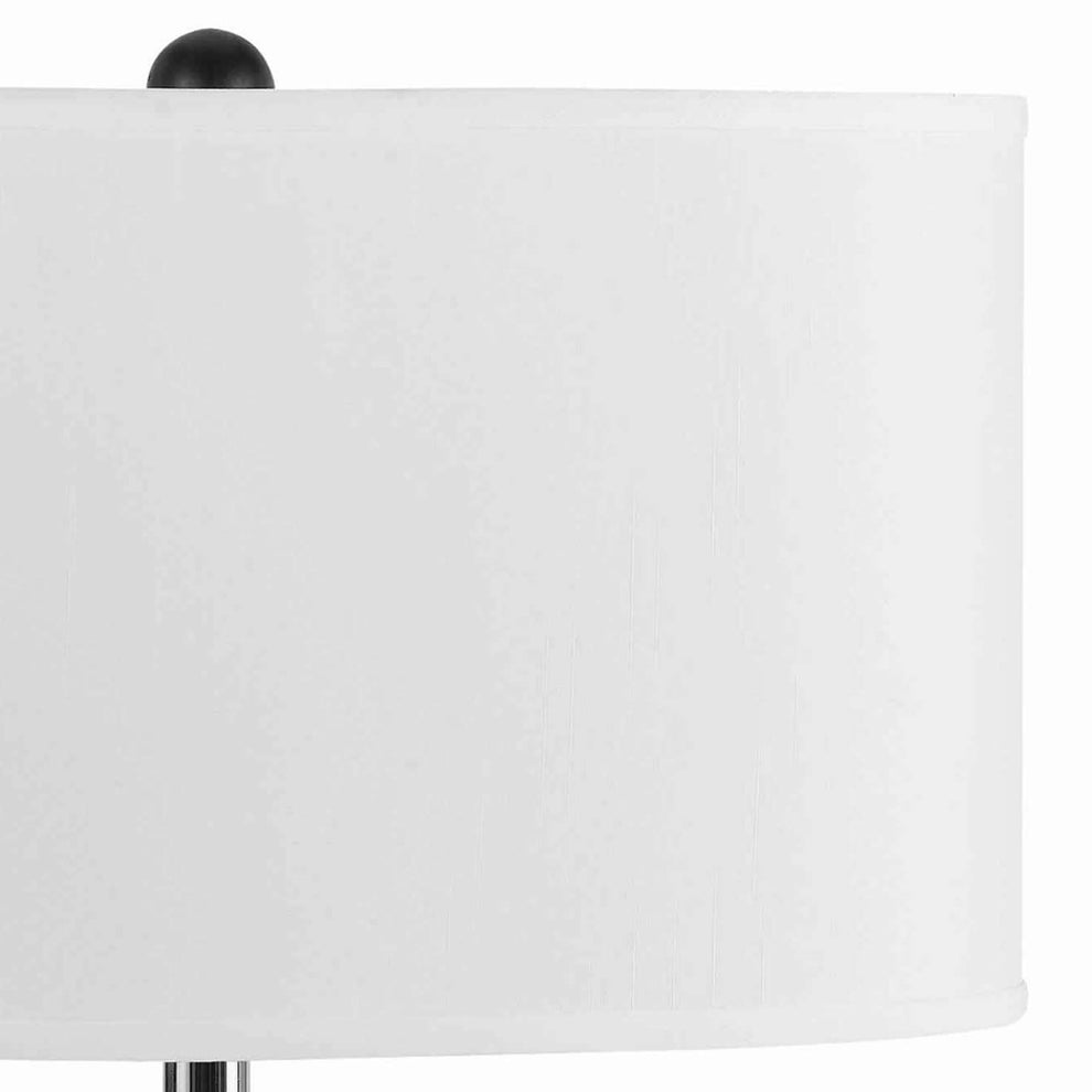 Glass Body Table Lamp With Drum Shade And Bubble Design, Blue And White By Benzara | Table Lamps |  Modishstore  - 3