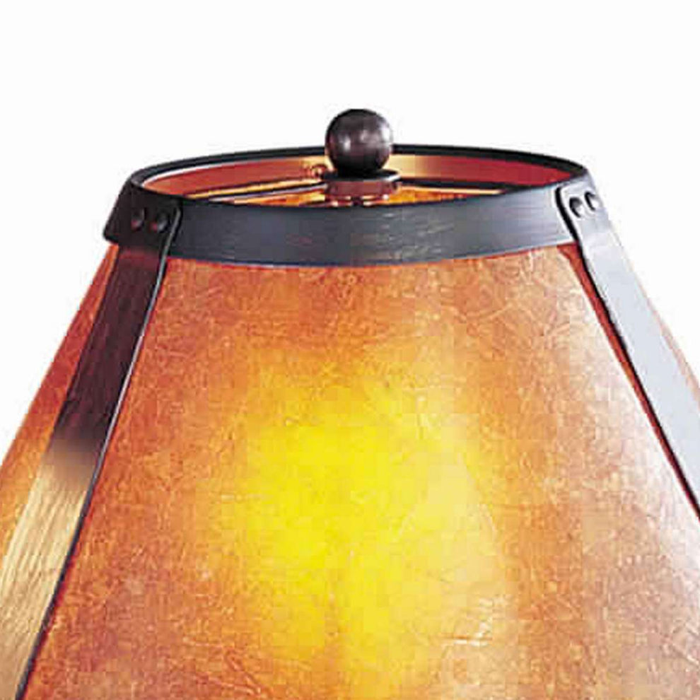 Metal Body Swing Arm Table Lamp With Conical Mica Shade, Bronze By Benzara | Table Lamps |  Modishstore  - 3