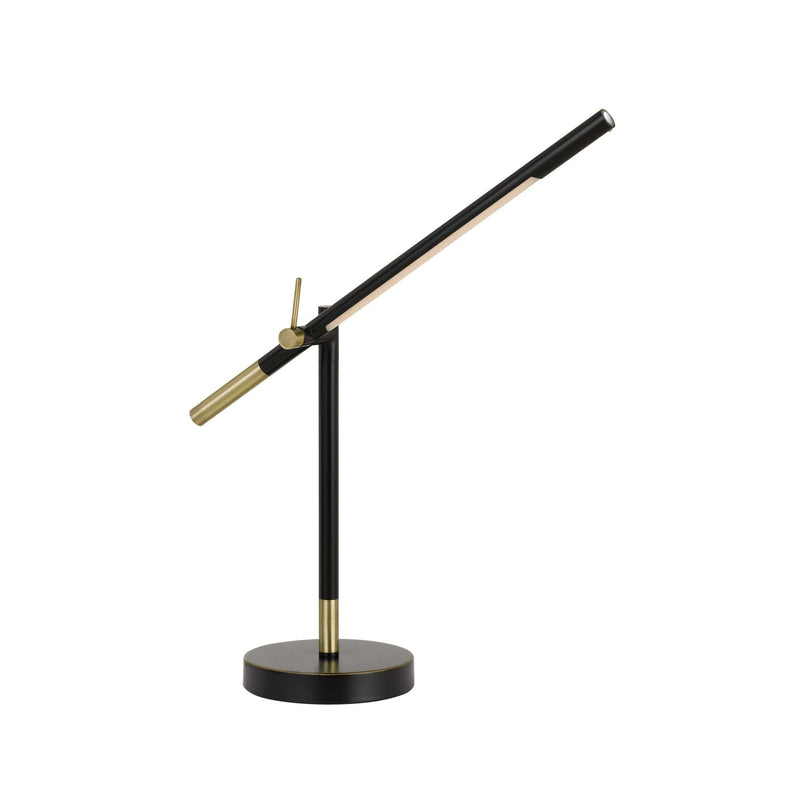 10W Integrated Led Dimmer Desk Lamp With Adjustable Height, Black By Benzara | Table Lamps |  Modishstore 