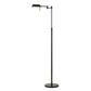 10W Led Adjustable Metal Floor Lamp With Swing Arm, Black By Benzara | Floor Lamps |  Modishstore 