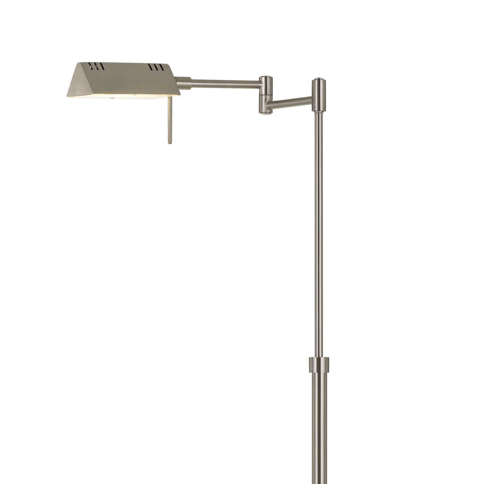 10W Led Adjustable Metal Floor Lamp With Swing Arm, Chrome By Benzara | Floor Lamps |  Modishstore  - 5