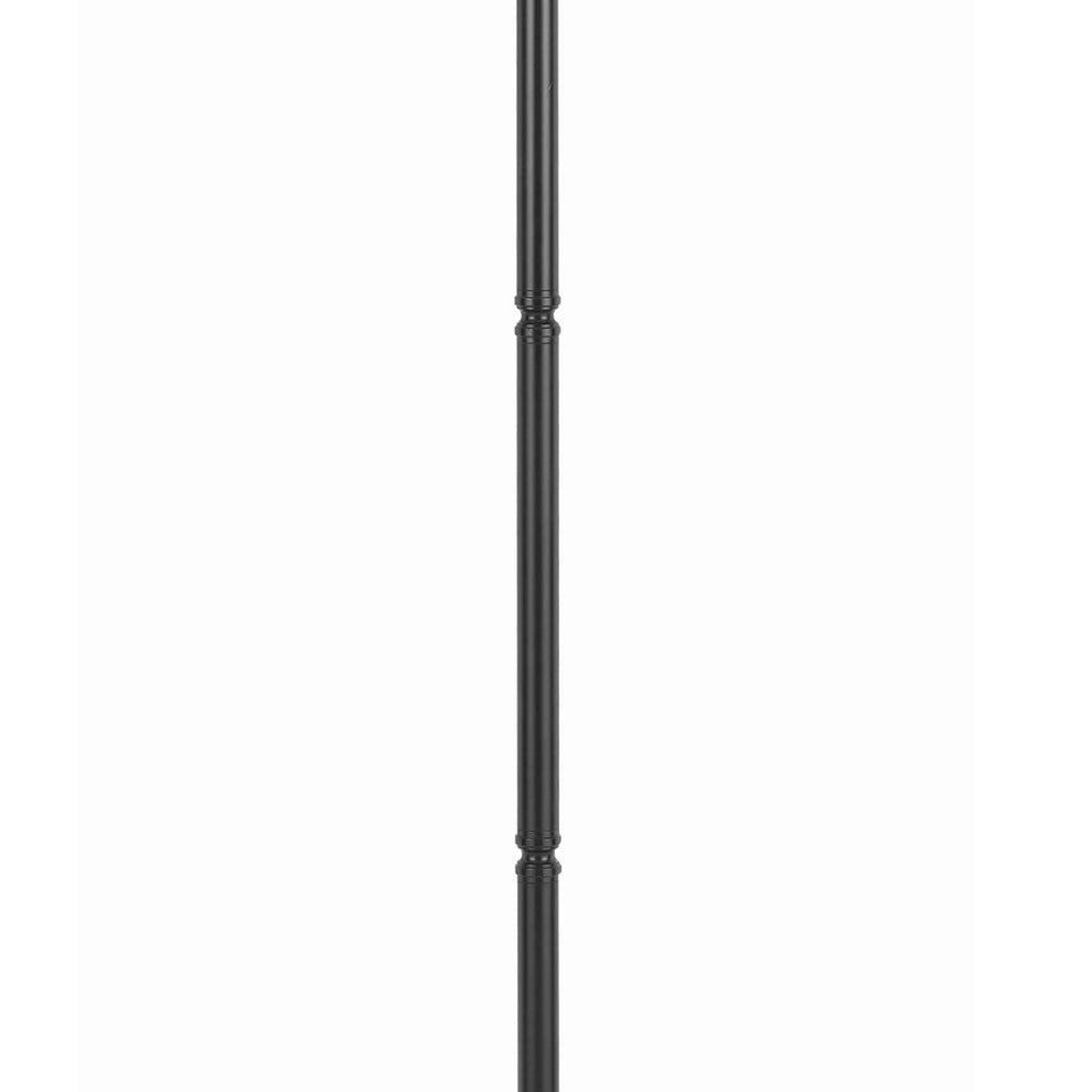 3 Way Glass Shade Torchiere Floor Lamp With Metal Pedestal Base, Black By Benzara | Floor Lamps |  Modishstore  - 4
