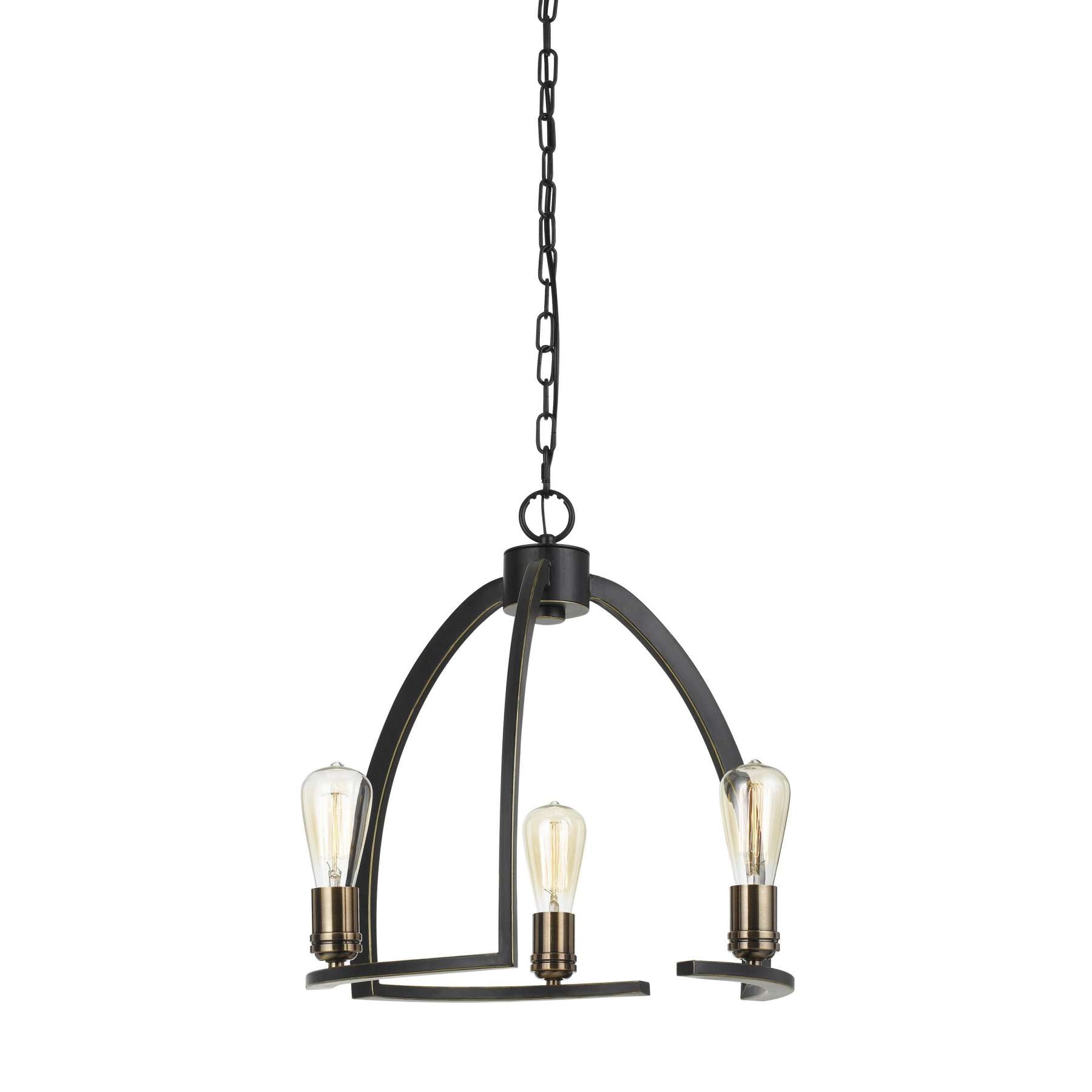 3 Coinciding Metal Chandelier With 6 Feet Chain, Black By Benzara | Chandeliers |  Modishstore 