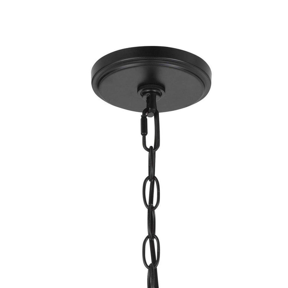 Cylindrical Drum Pendant Chandelier With Lattice Design, Black And Brass By Benzara | Chandeliers |  Modishstore  - 5
