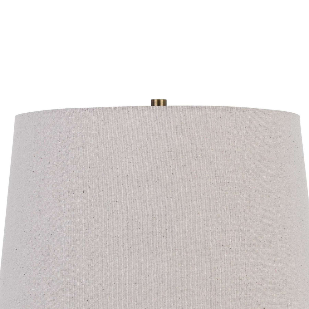 Metal Table Lamp With Cage Design Support With Round Base, White And Brass By Benzara | Table Lamps |  Modishstore  - 5