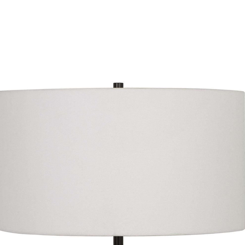 Drum Shade Table Lamp With Wooden Tripod Base, White And Brown By Benzara | Table Lamps |  Modishstore  - 4