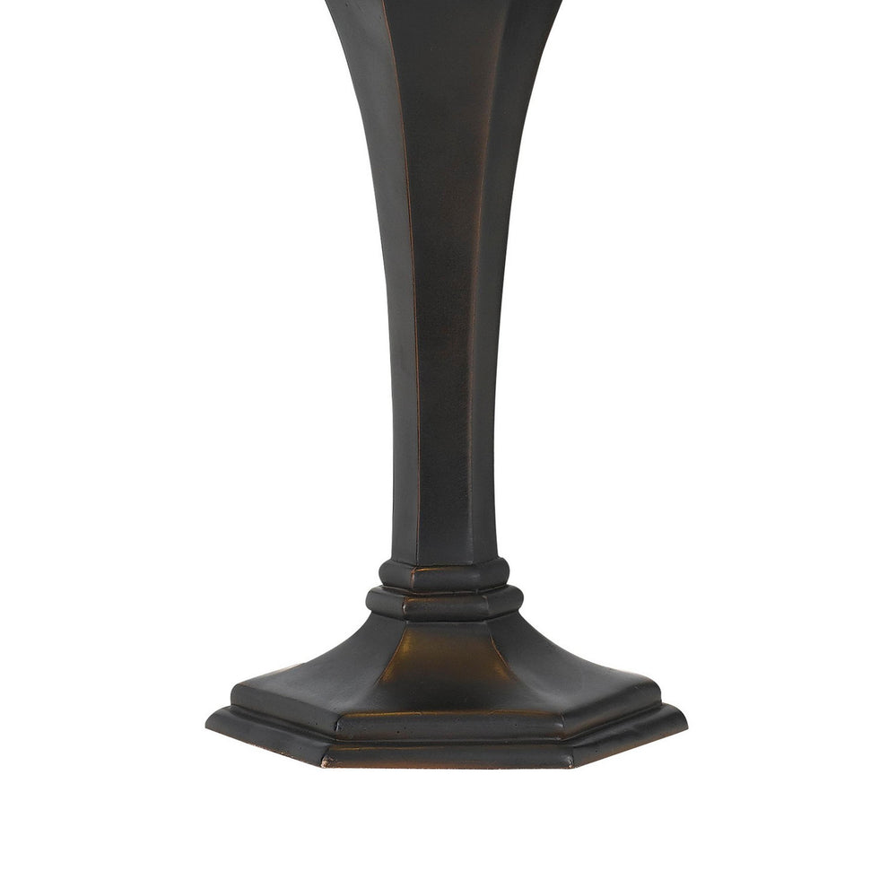 Tiffany Table Lamp With 2 Pull Switches And Resin Pedestal Body, Bronze By Benzara | Desk Lamps | Modishstore - 3