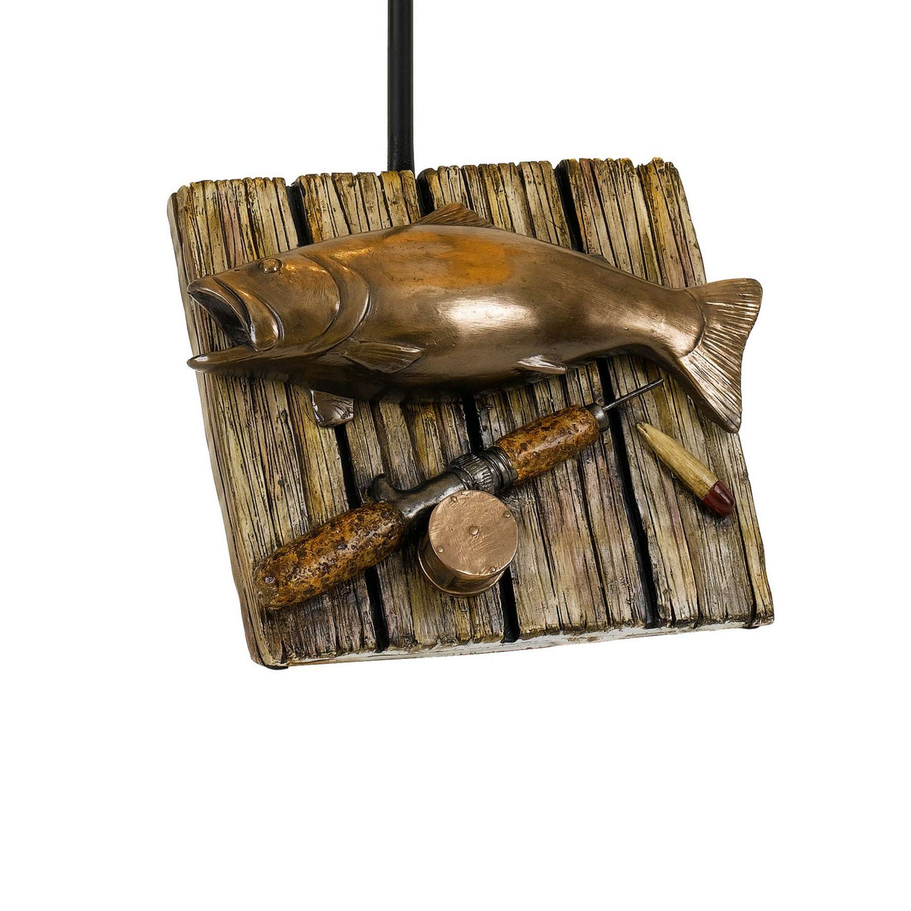 Fishing Theme Resin Table Lamp With Net Accent Paper Drum Shade, Beige By Benzara | Table Lamps |  Modishstore  - 3