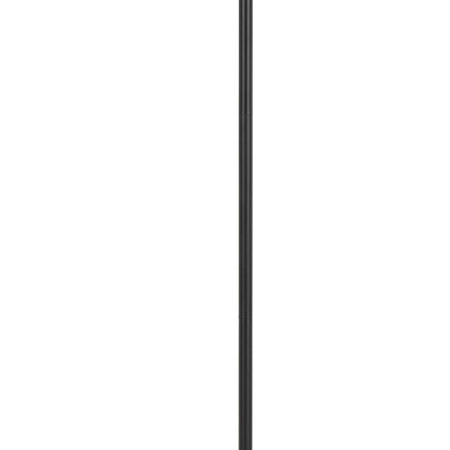 Metal Body Floor Lamp With Adjustable Arm And Textured Glass Shade, Black By Benzara | Floor Lamps |  Modishstore  - 4