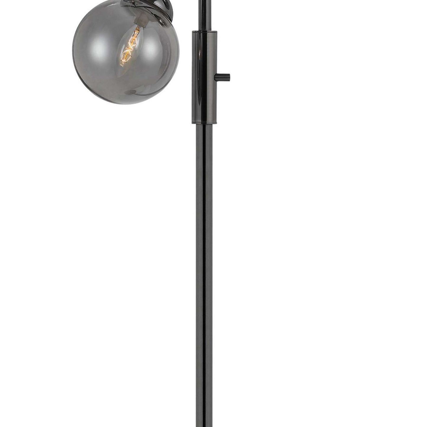Industrial Metal Body Table Lamp With Three Glass Ball Shades, Black By Benzara | Table Lamps |  Modishstore  - 4