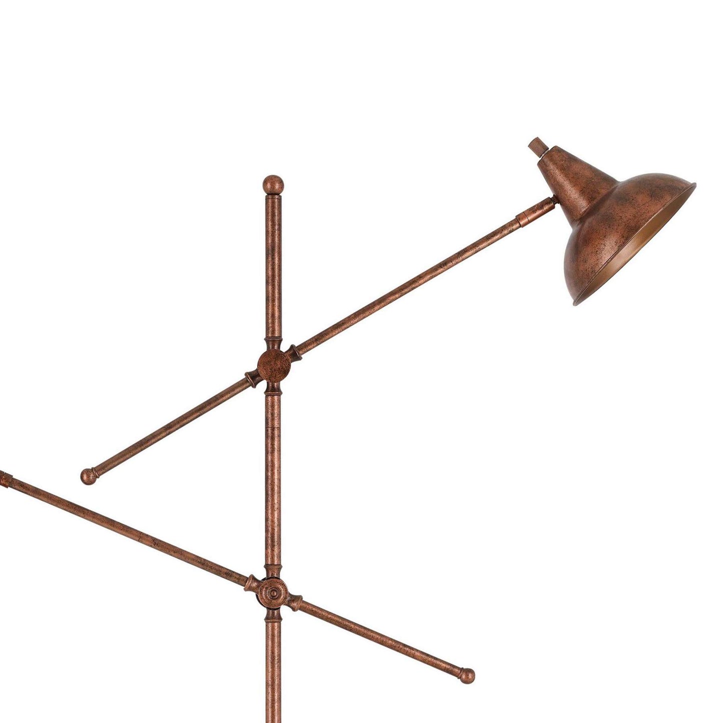 Metal Body Floor Lamp With 2 Adjustable Arms And Metal Shades, Bronze By Benzara | Floor Lamps |  Modishstore  - 5