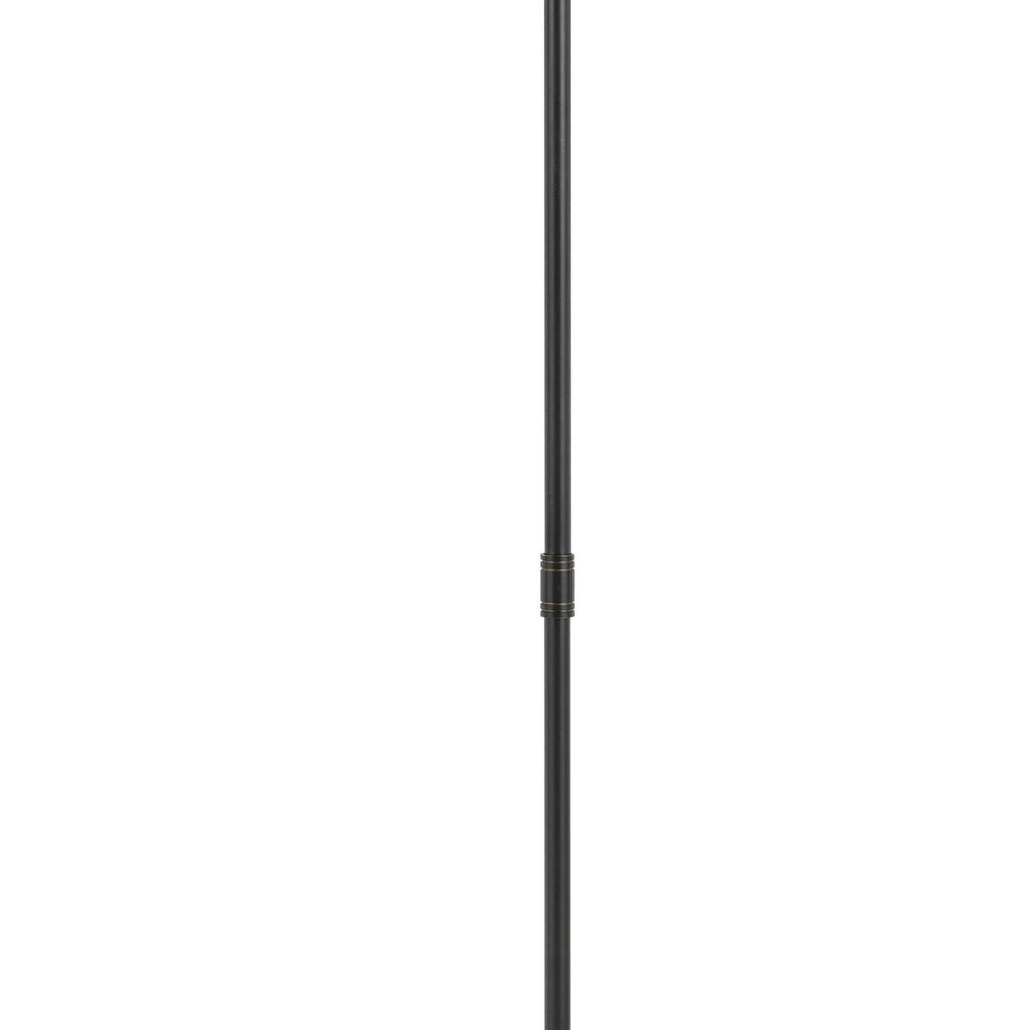 Metal Floor Lamp With Swing Arm And Tubular Stand, Beige And Black By Benzara | Floor Lamps |  Modishstore  - 4