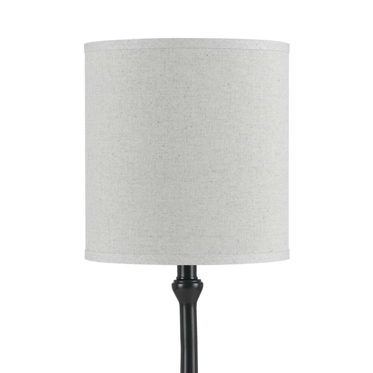Elongated Bellied Shape Metal Accent Lamp With Drum Shade, Black By Benzara | Floor Lamps |  Modishstore  - 2