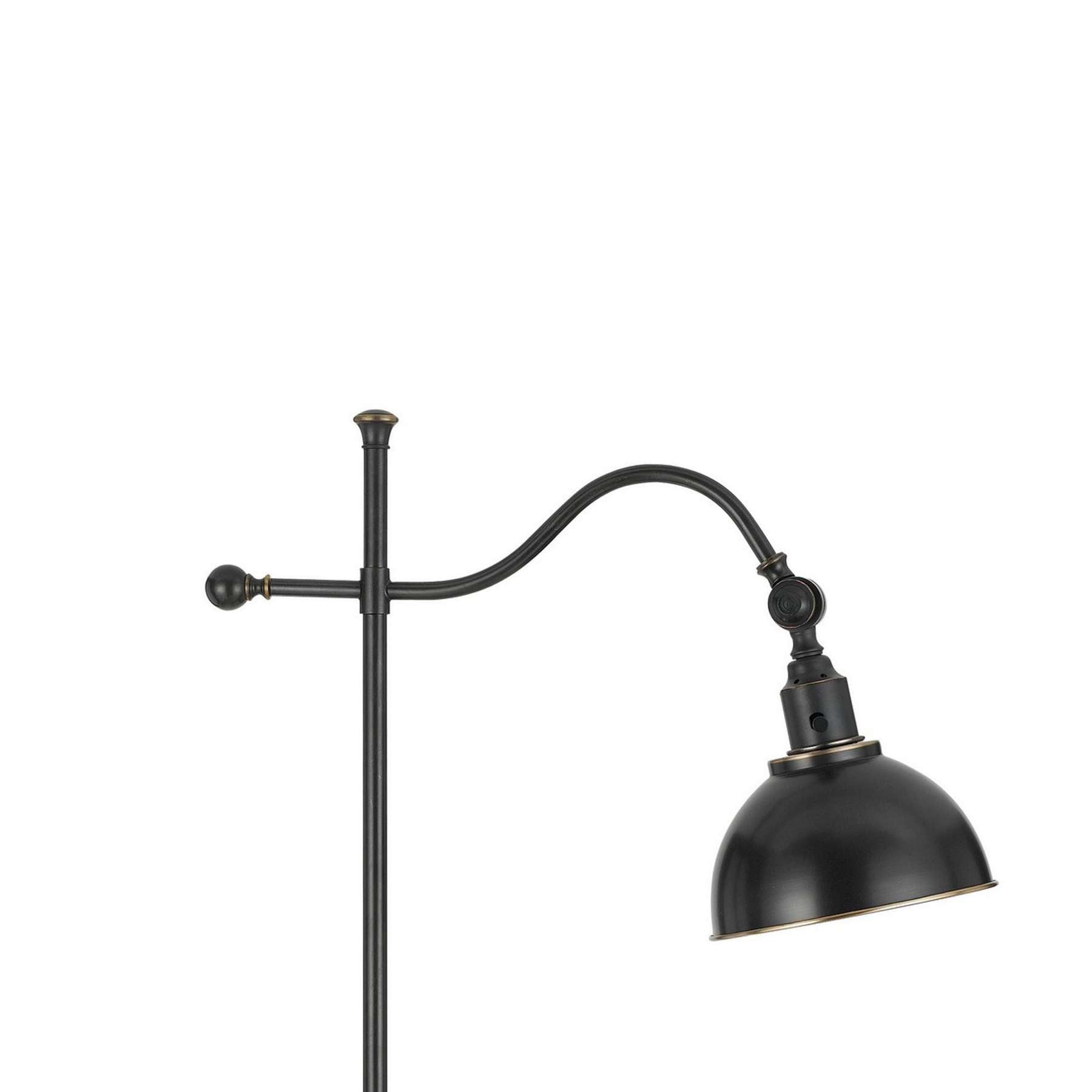 60 Watt Metal Lamp With Adjustable Pole And Bowl Shade, Black By Benzara | Floor Lamps |  Modishstore  - 5