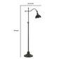 60 Watt Metal Lamp With Adjustable Pole And Bowl Shade, Black By Benzara | Floor Lamps |  Modishstore  - 2