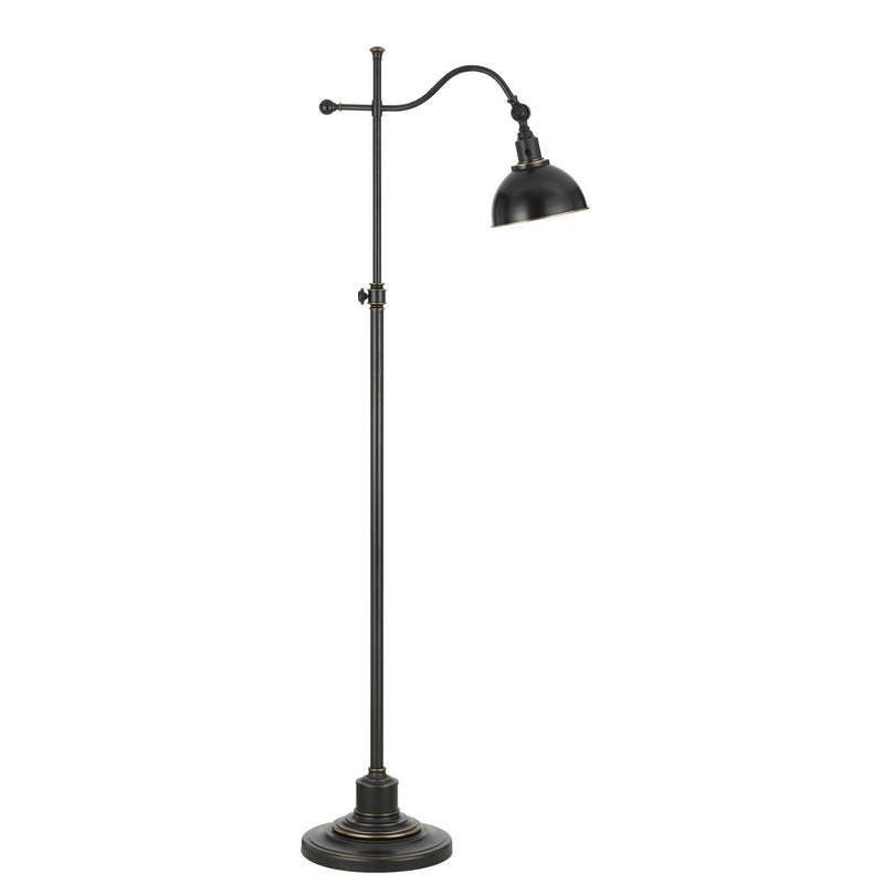 60 Watt Metal Lamp With Adjustable Pole And Bowl Shade, Black By Benzara | Floor Lamps |  Modishstore 