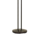2 Metal Heads Torchiere Floor Lamp With Dimmer Control, Black By Benzara | Floor Lamps |  Modishstore  - 3