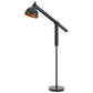 Round Shade Metal Floor Lamp With Adjustable Stalk Support, Black By Benzara | Floor Lamps |  Modishstore 