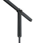 Round Shade Metal Floor Lamp With Adjustable Stalk Support, Black By Benzara | Floor Lamps |  Modishstore  - 4