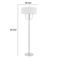 Metal Floor Lamp With Corkscrew Design Stalk Support And Drum Shade, Silver By Benzara | Floor Lamps |  Modishstore  - 2